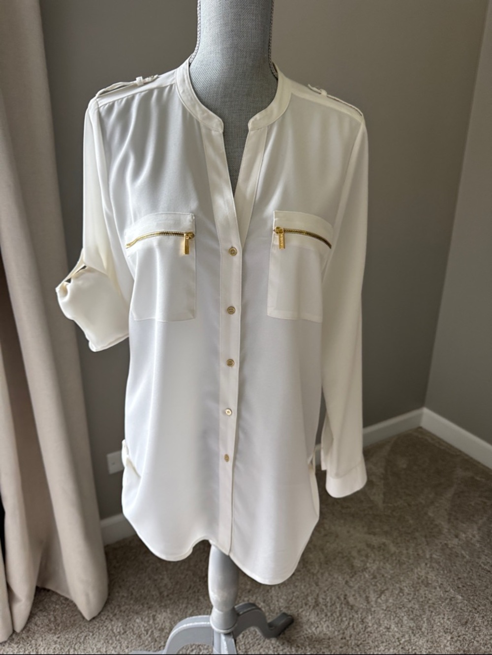 Calvin Klein Cream Women's Blouse